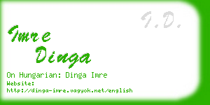 imre dinga business card